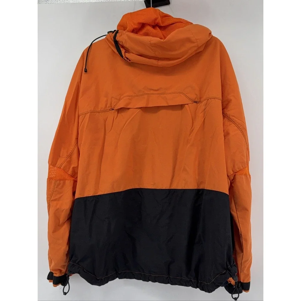 Polo Sport Ralph Lauren Hooded Windbreaker Jacket Men's XL Orange Navy Blue
